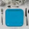 24 Count Turquoise Square Paper Dessert Plates for Wedding Birthday Party Shower Events Easy Cleanup 7 Inch